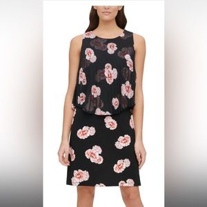 Tommy Hilfiger Chiffon Overlay Floral Dress Sz 4